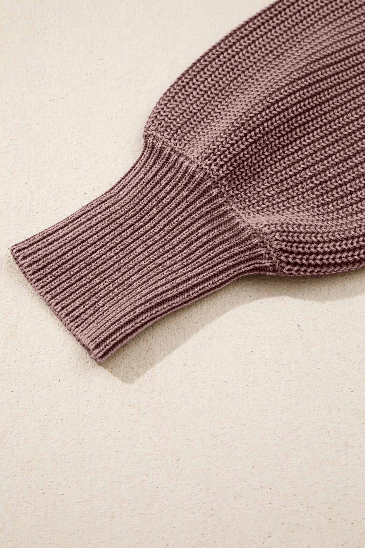 Dark Brown Mineral Washed Knit Button Polo Collar Loose Sweater