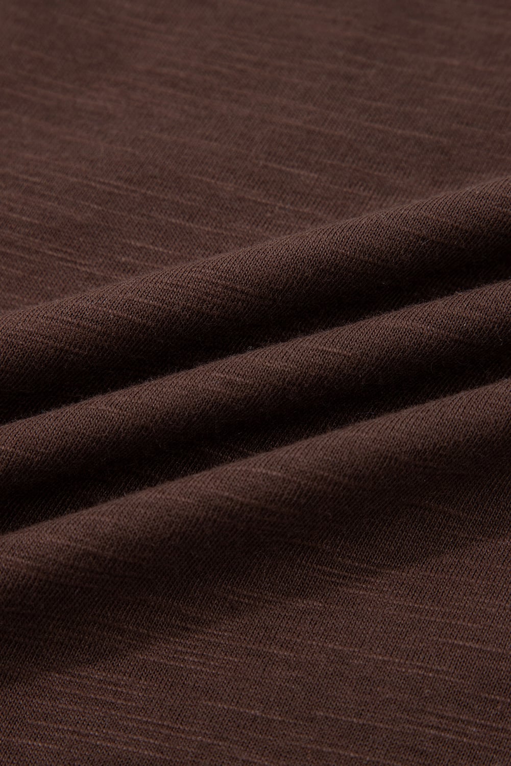 Dark Brown Sheer Lace Patchwork Casual Long Sleeve Tee