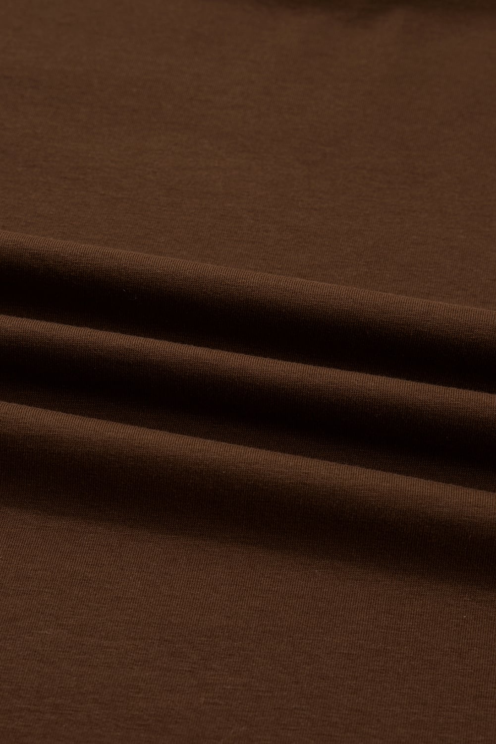 Dark Brown Varsity Striped Accent Contrast Crew Neck Long Sleeve T Shirt