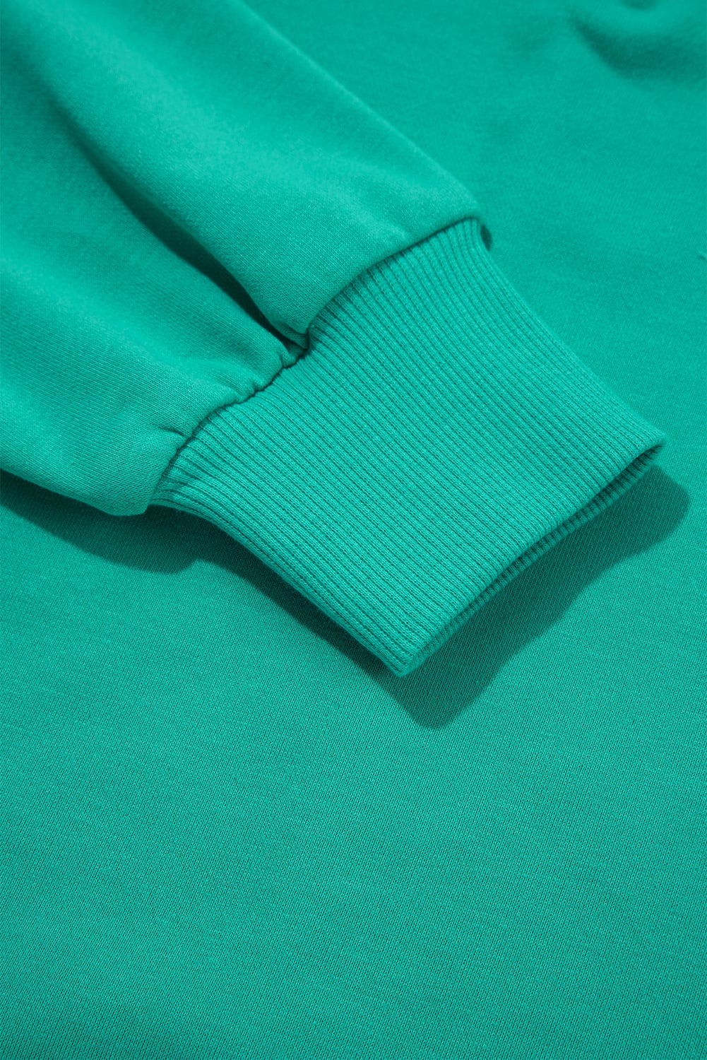 Dark Green Colorblock Trim V Neck Pullover Top and Shorts Set