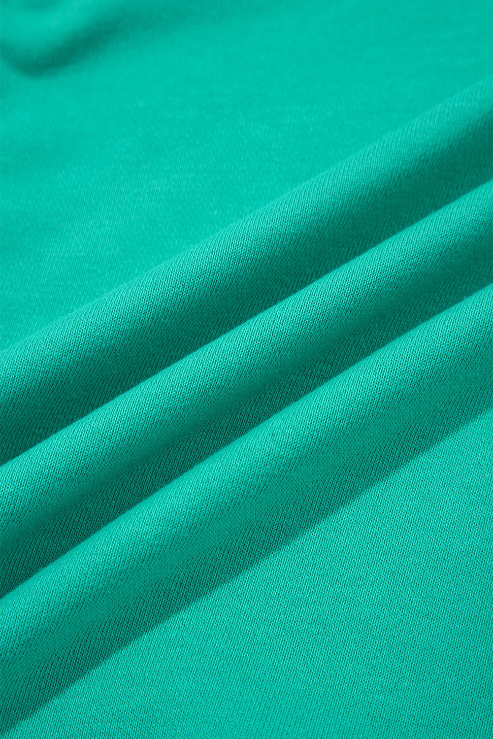 Dark Green Colorblock Trim V Neck Pullover Top and Shorts Set