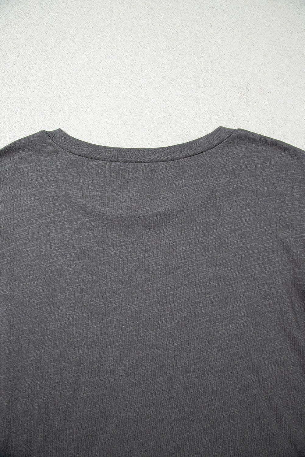 Dark Grey Double Ruffled Short Sleeve Plus Size Top