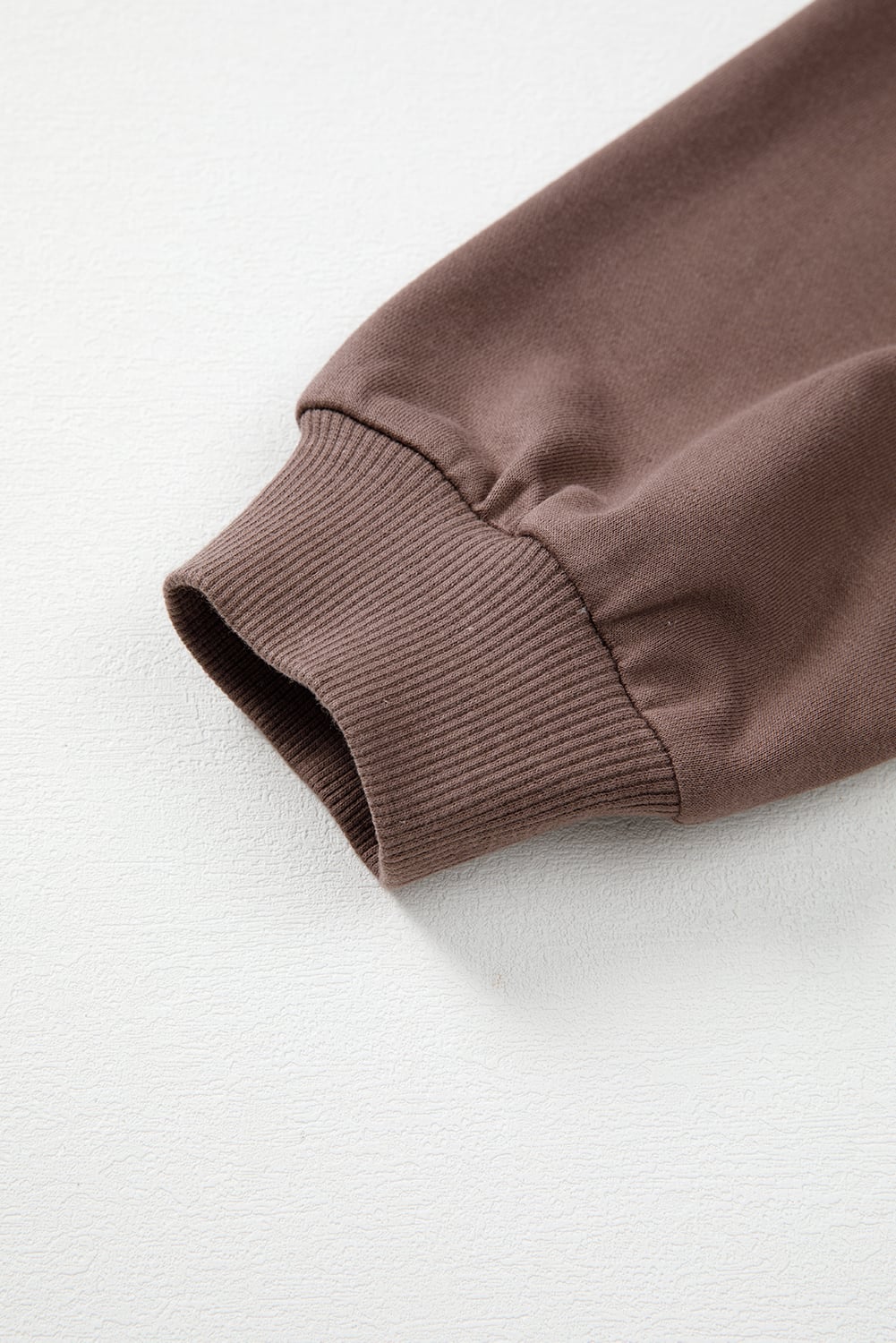 Dark Khaki Color Block Drop Shoulder Pullover Casual Sweatshirt