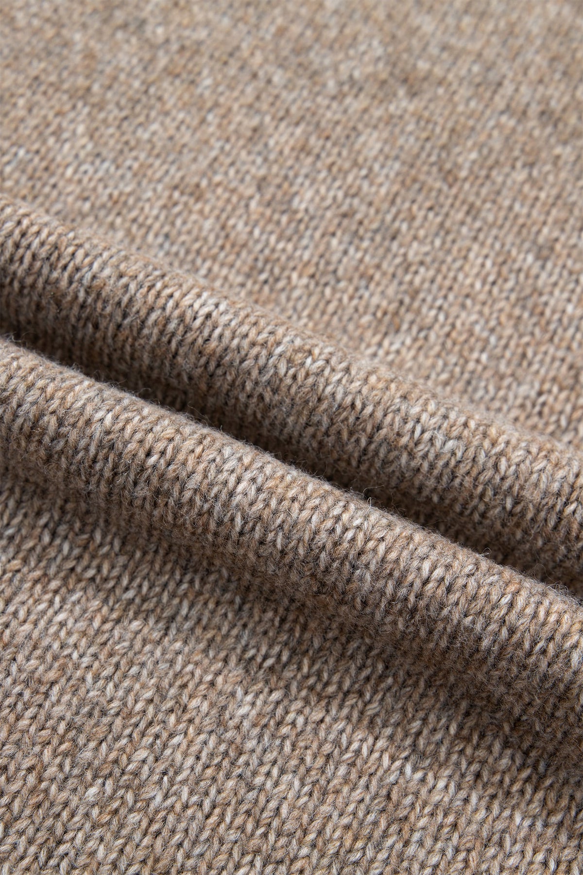 Dark Khaki High Neck Drop Shoulder Cable Knit Regular Length Sweater
