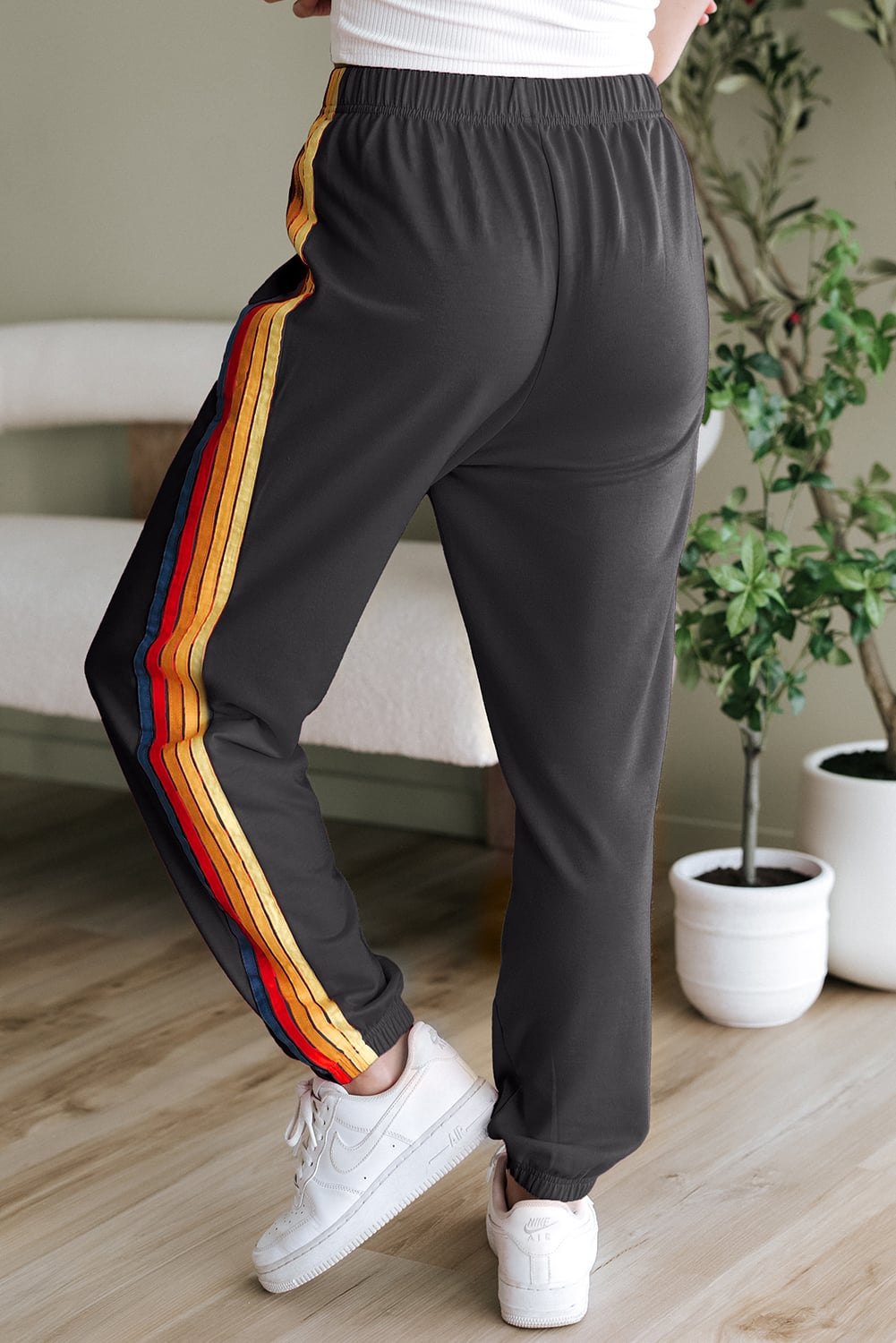 Dearlove Dark Grey Counting Rainbows High Waist Sweatpants