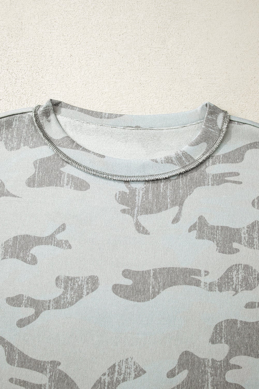 Dearlove Multicolour Retro Camouflage Print Exposed Seam Patchwork Drop Shoulder Sweatshirt