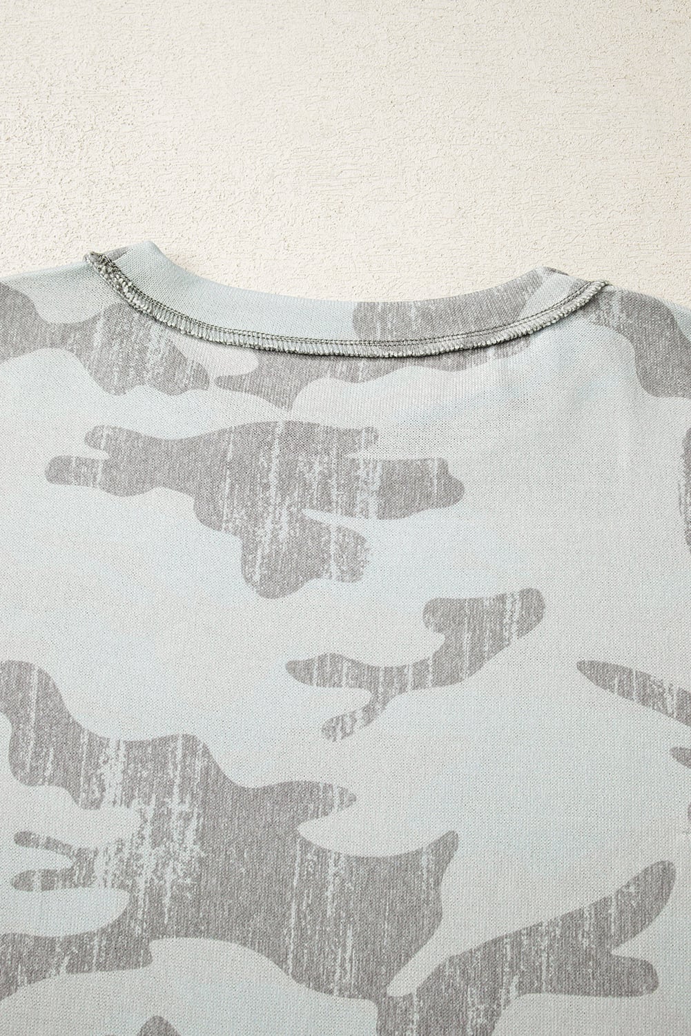 Dearlove Multicolour Retro Camouflage Print Exposed Seam Patchwork Drop Shoulder Sweatshirt