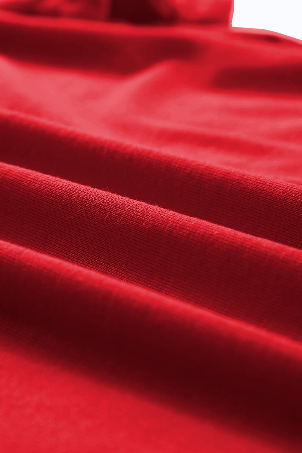 Dearlove Red Casual Plain Crew Neck Tee