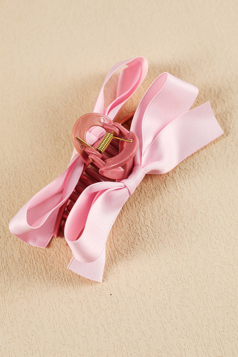 Pink Bow Decor Large Hair Claw Clip