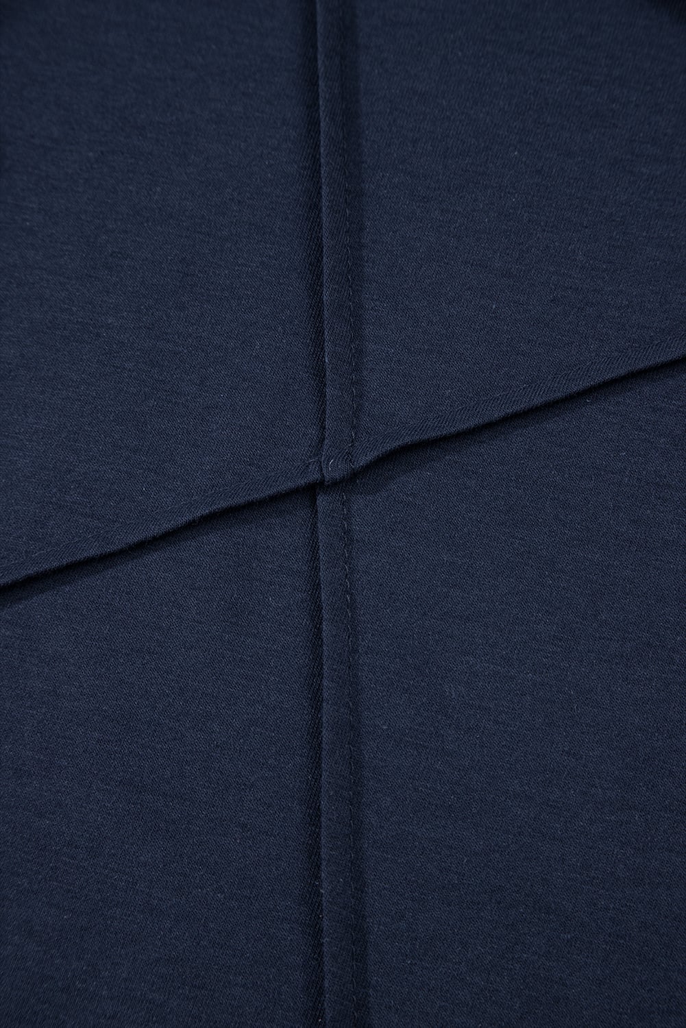 Dirty blue Solid Color Toothpick Stripe Round Neck T Shirt