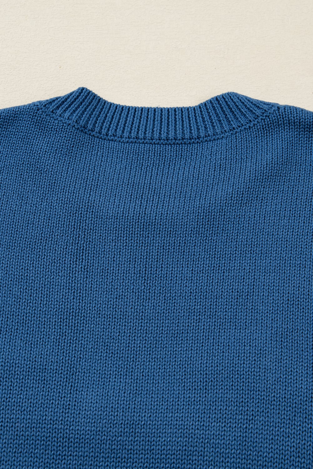 Dusk Blue Howdy Embroidered Graphic Western Sweater