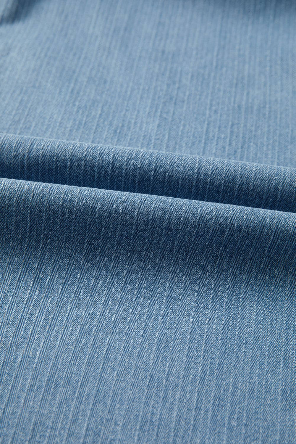 Dusk Blue Patched Pocket Textured Wide Leg Plus Size Jeans