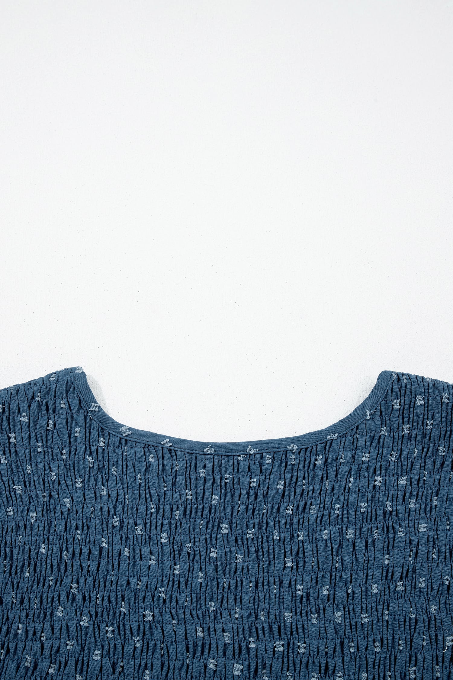 Dusk Blue Plus Size V Neck Swiss Dot Lace Patchwork Detail Flared Midi Dress