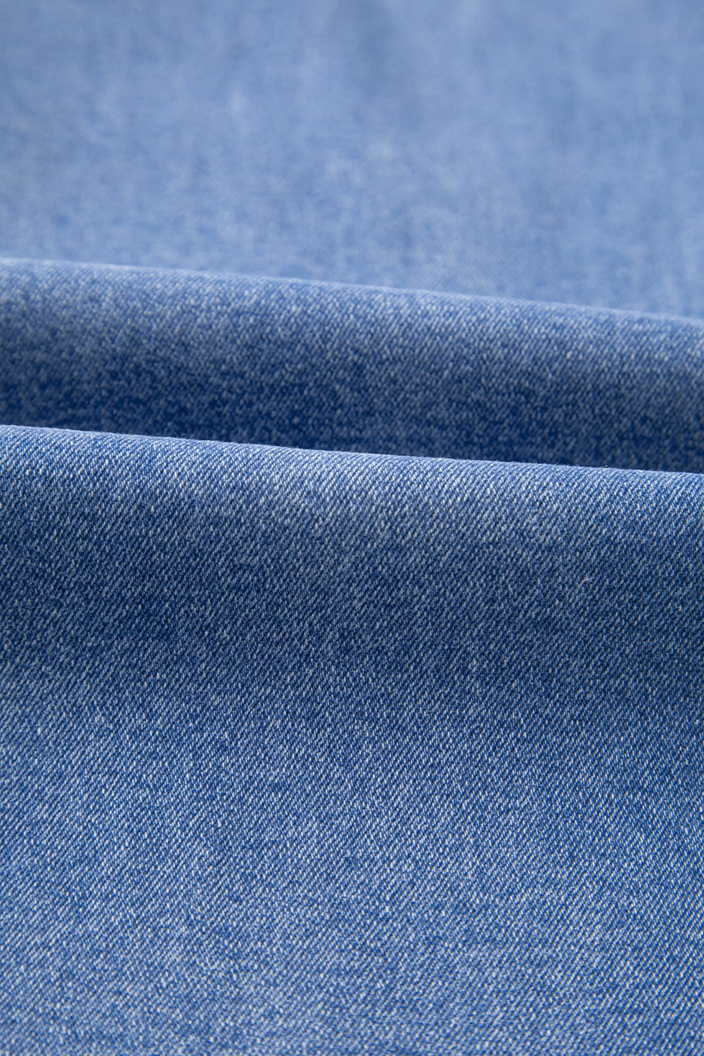 Dusk Blue Raw Hem Unique Cuffs Straight High Rise Loose Jeans