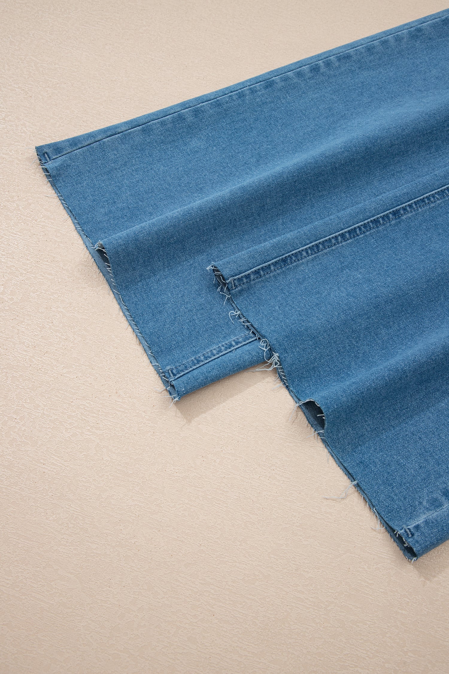 Dusk Blue Retro Washed Patch Pocket Stretchy Jeans