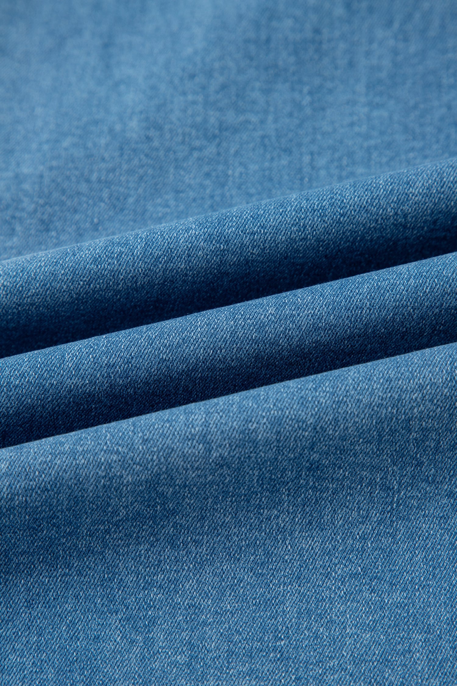 Dusk Blue Retro Washed Patch Pocket Stretchy Jeans