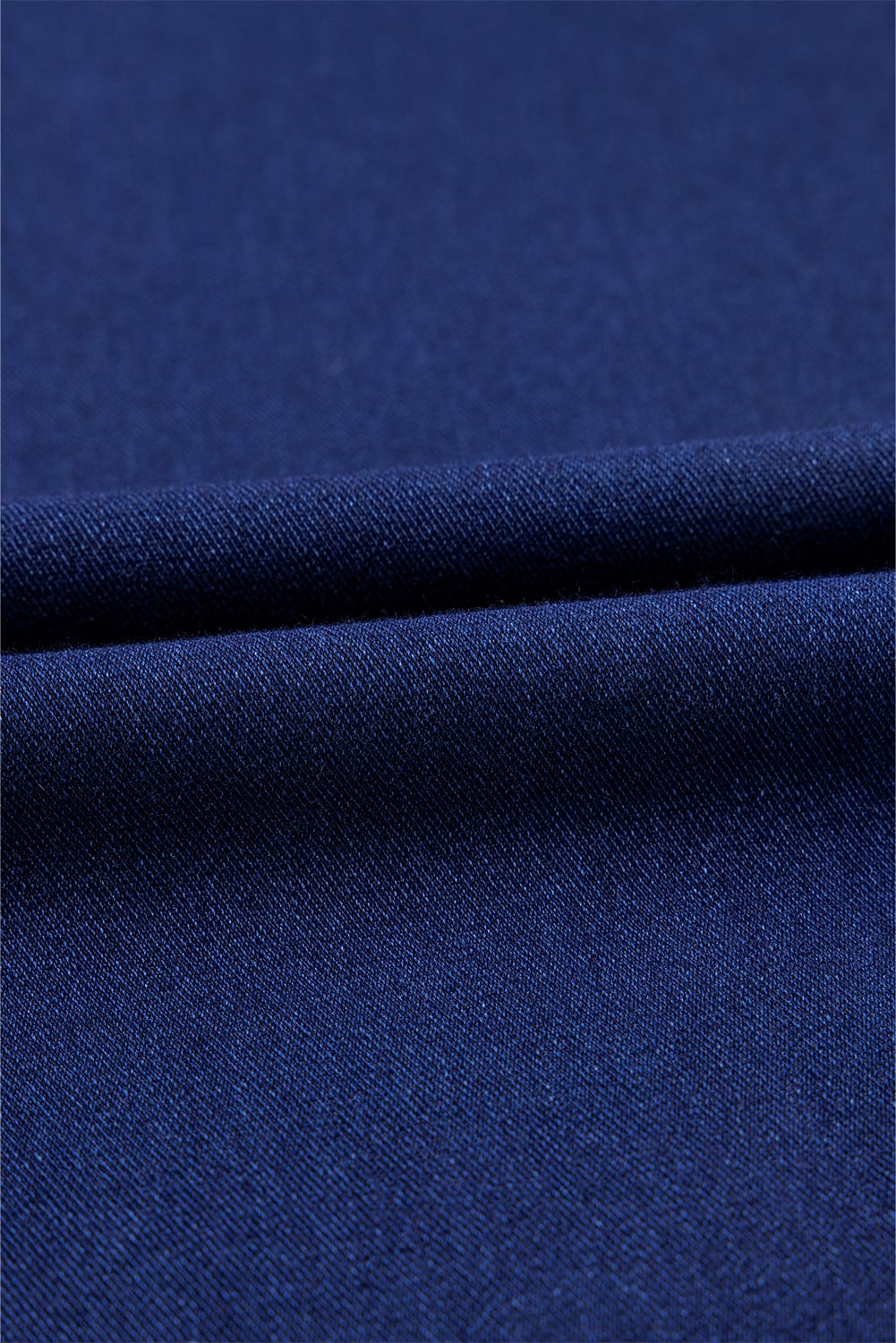 Dusk Blue Solid Crossed Waist High Elastic Fit Flare Knit Jeans