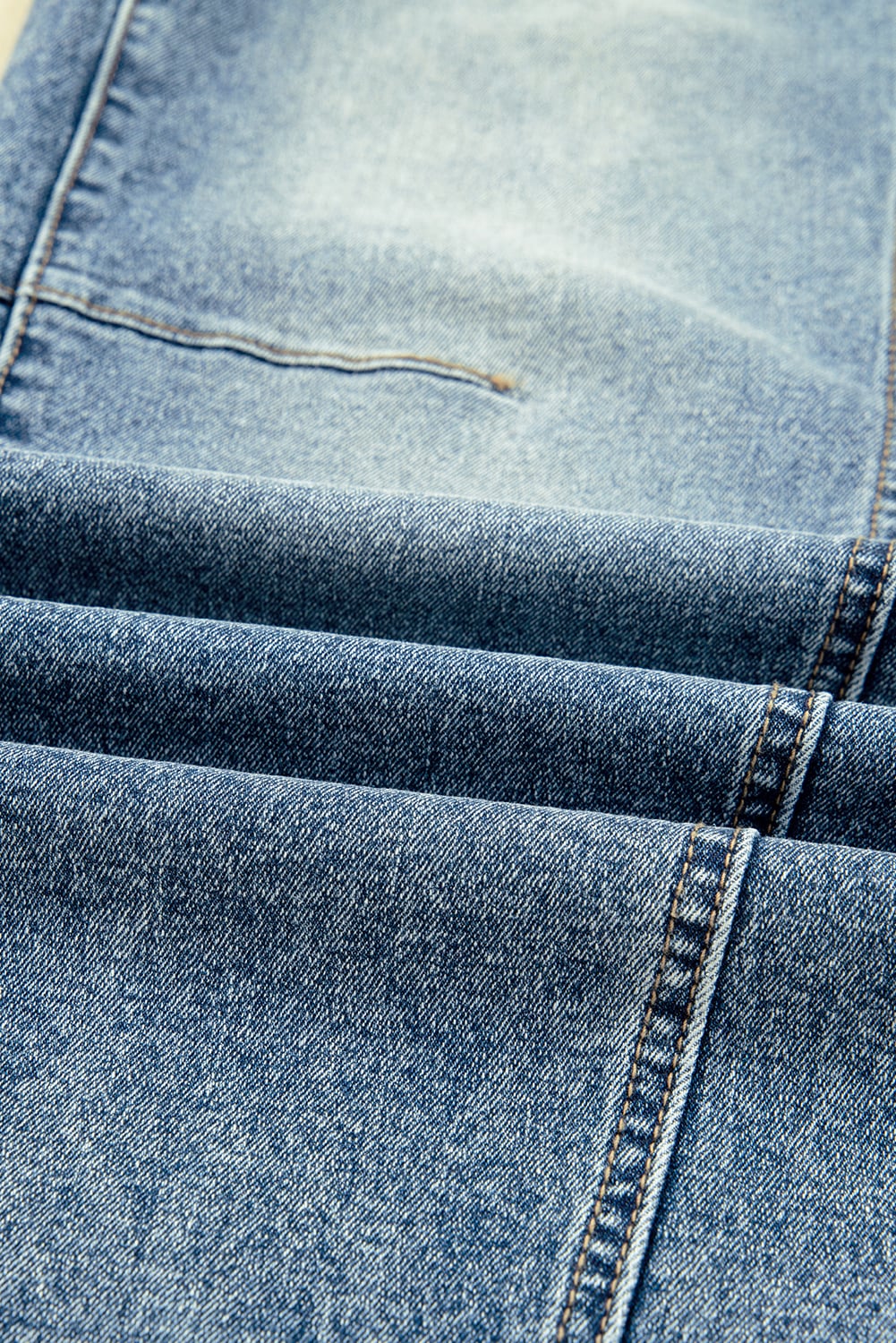 Dusk Blue Vintage Washed Seam Detail Shift Jeans