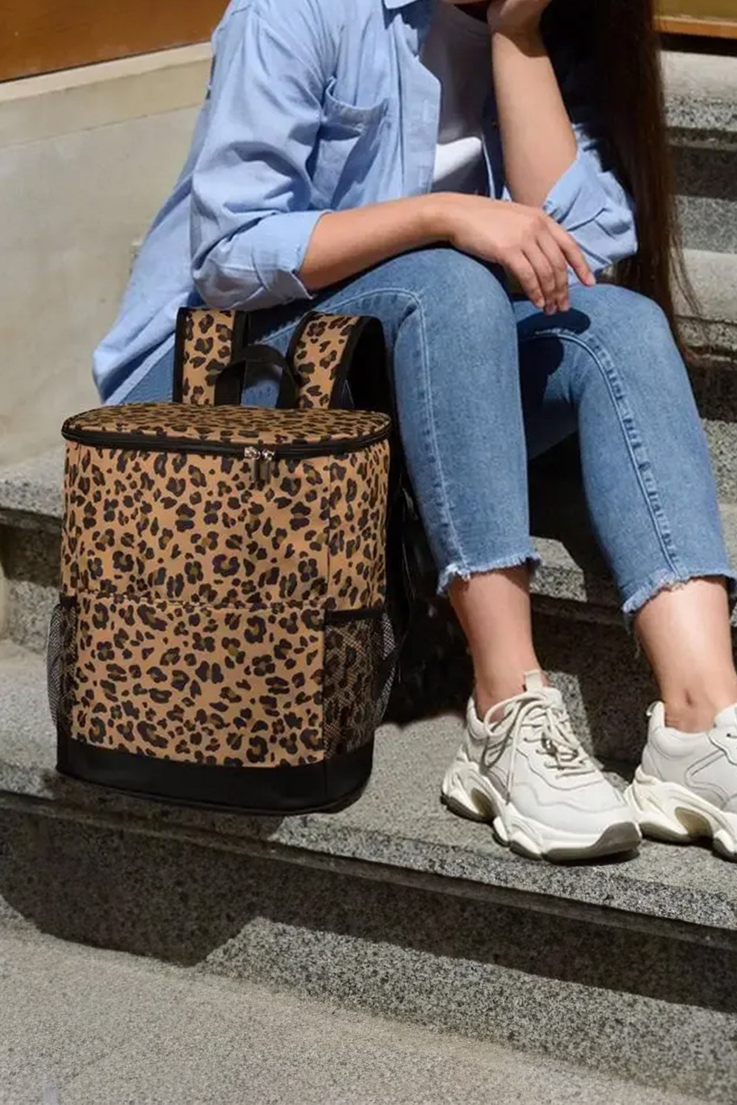 Thai Curry Leopard Print Waterproof Lightweight Insulation Knapsack