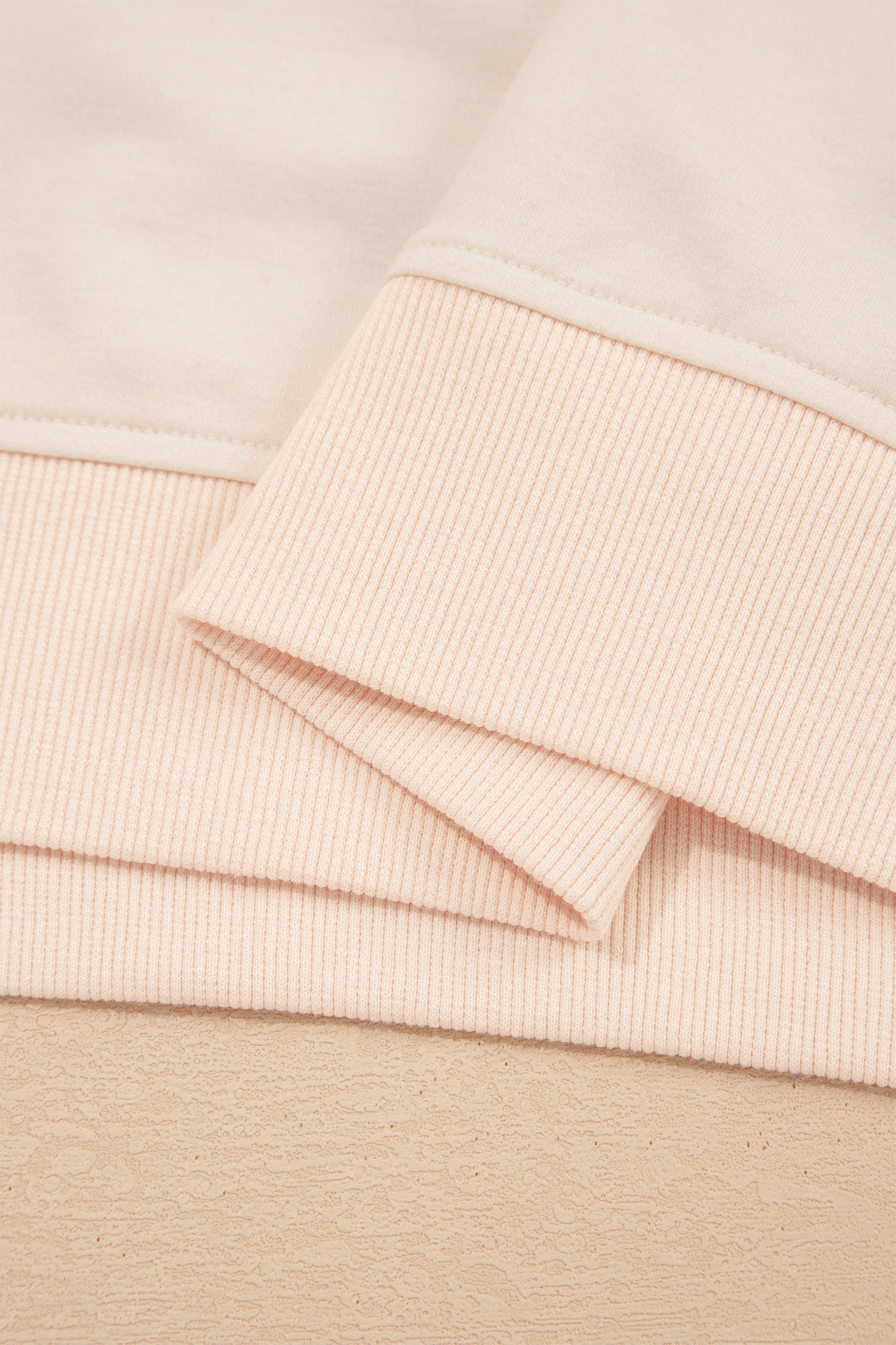 Beige Polka Dot Loose Long Sleeve Split Hem Pullover Top