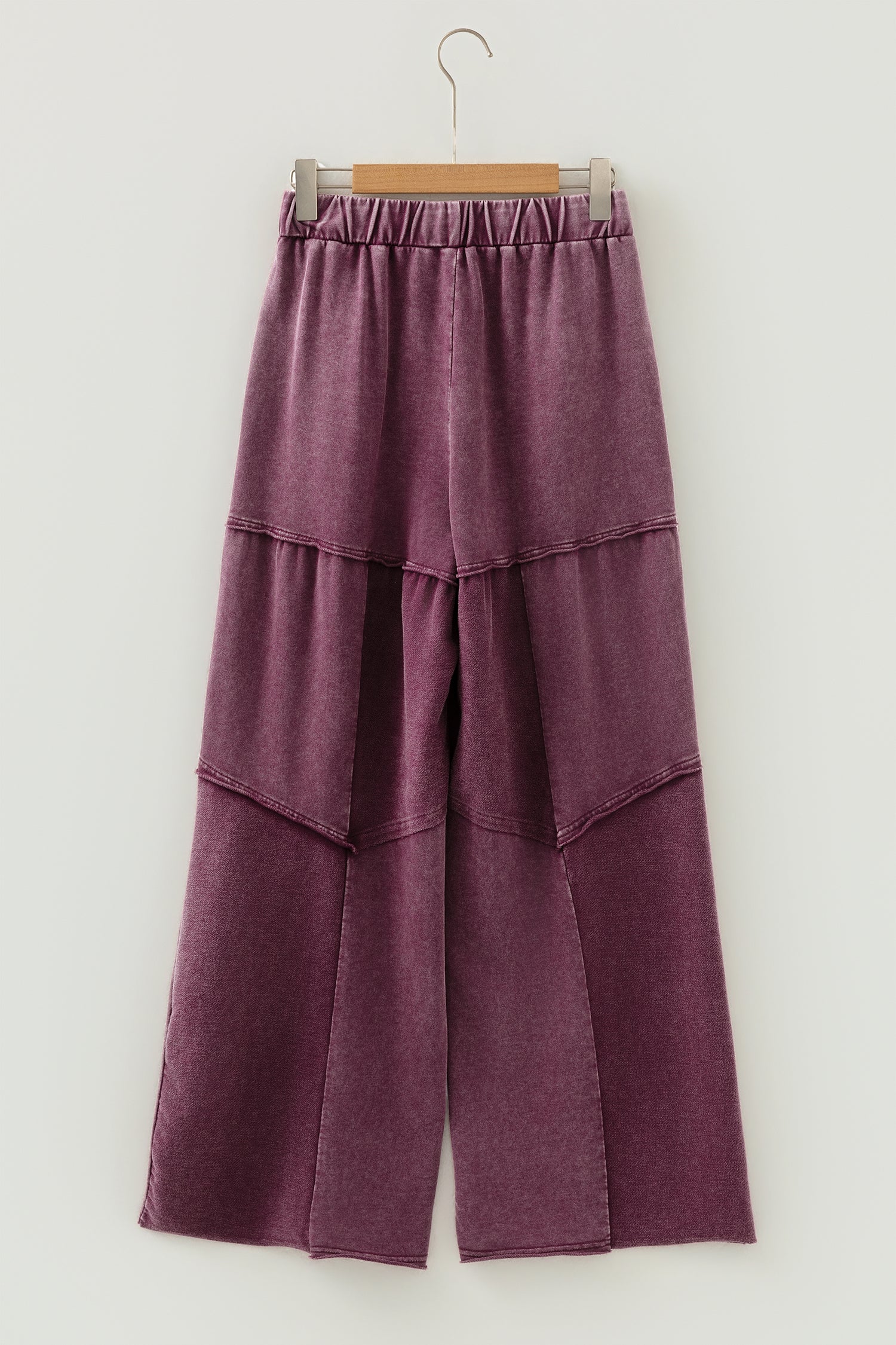 Wild Ginger  Careys Mineral Wash Tiered Wide Leg Patchwork Drawstring Pants