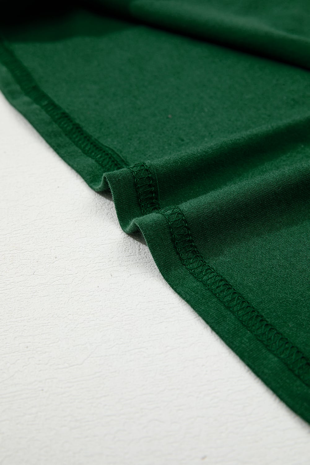 Evergreen  Asymmetric Seam Detail Solid Color Long Sleeve Top