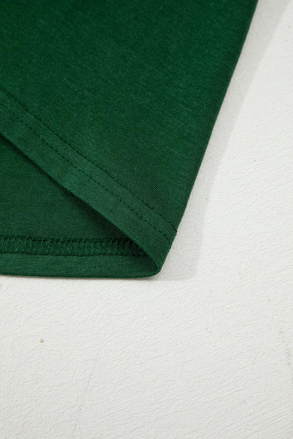 Evergreen  Asymmetric Seam Detail Solid Color Long Sleeve Top