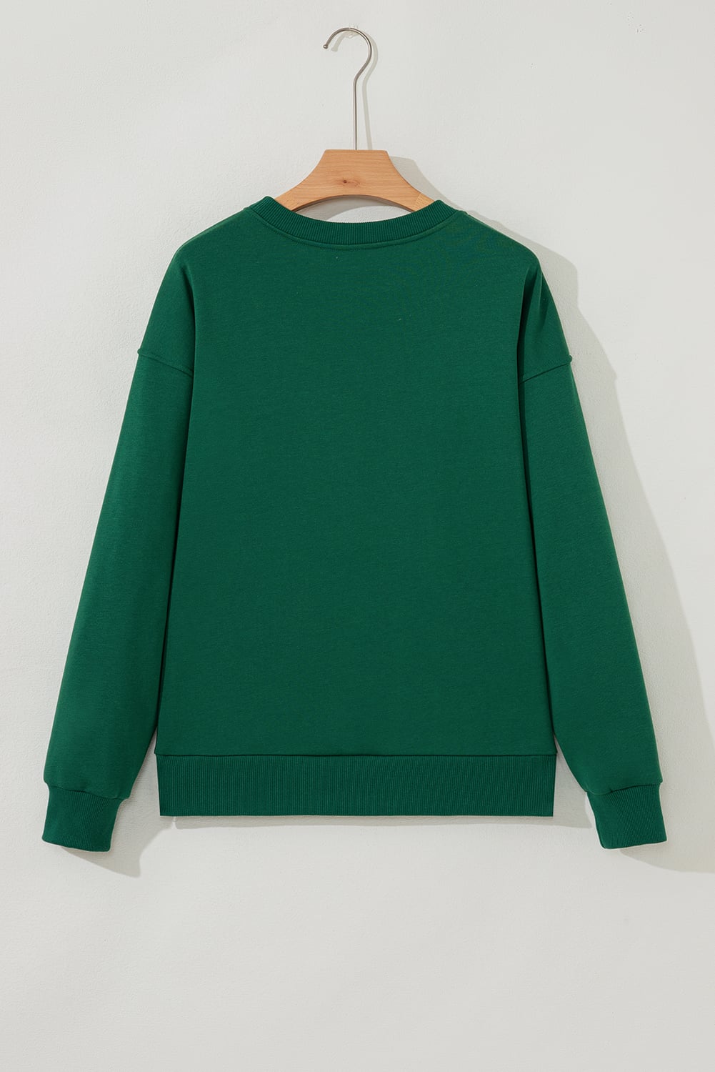 Evergreen Embroidered Letter Graphic Christmas Fashion Sweatshirt