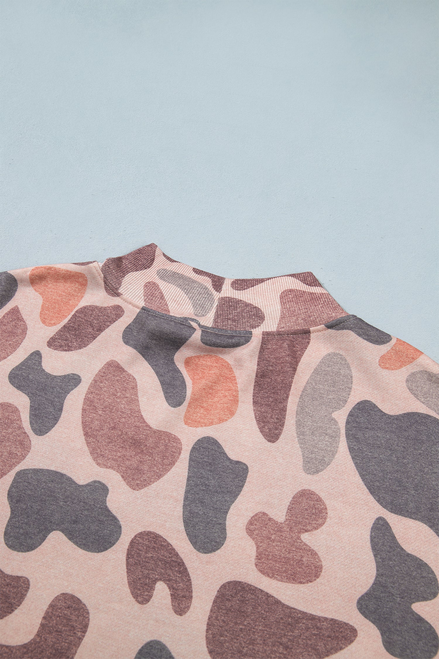 Multicolour Camouflage Western Style Pullover Sweatshirt