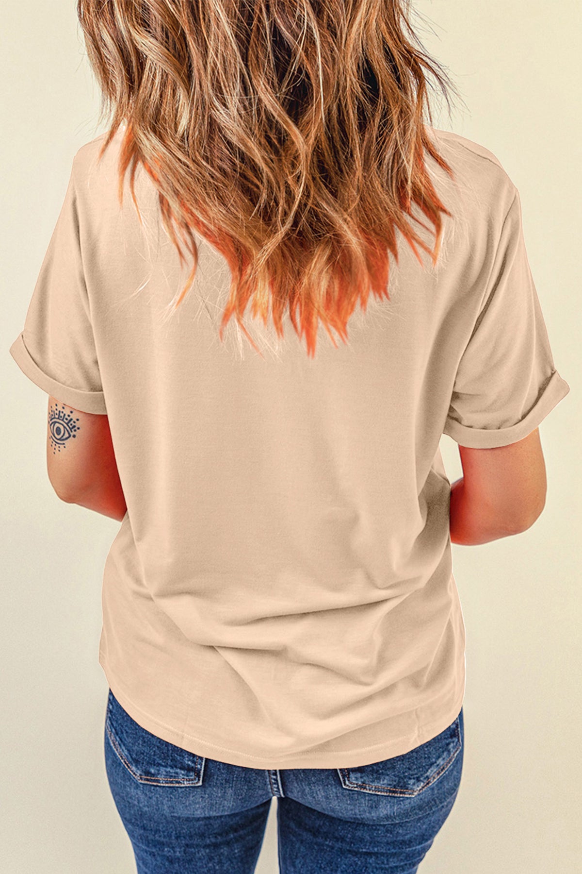 Khaki Thanksgiving Turkey Graphic Casual T Shirt