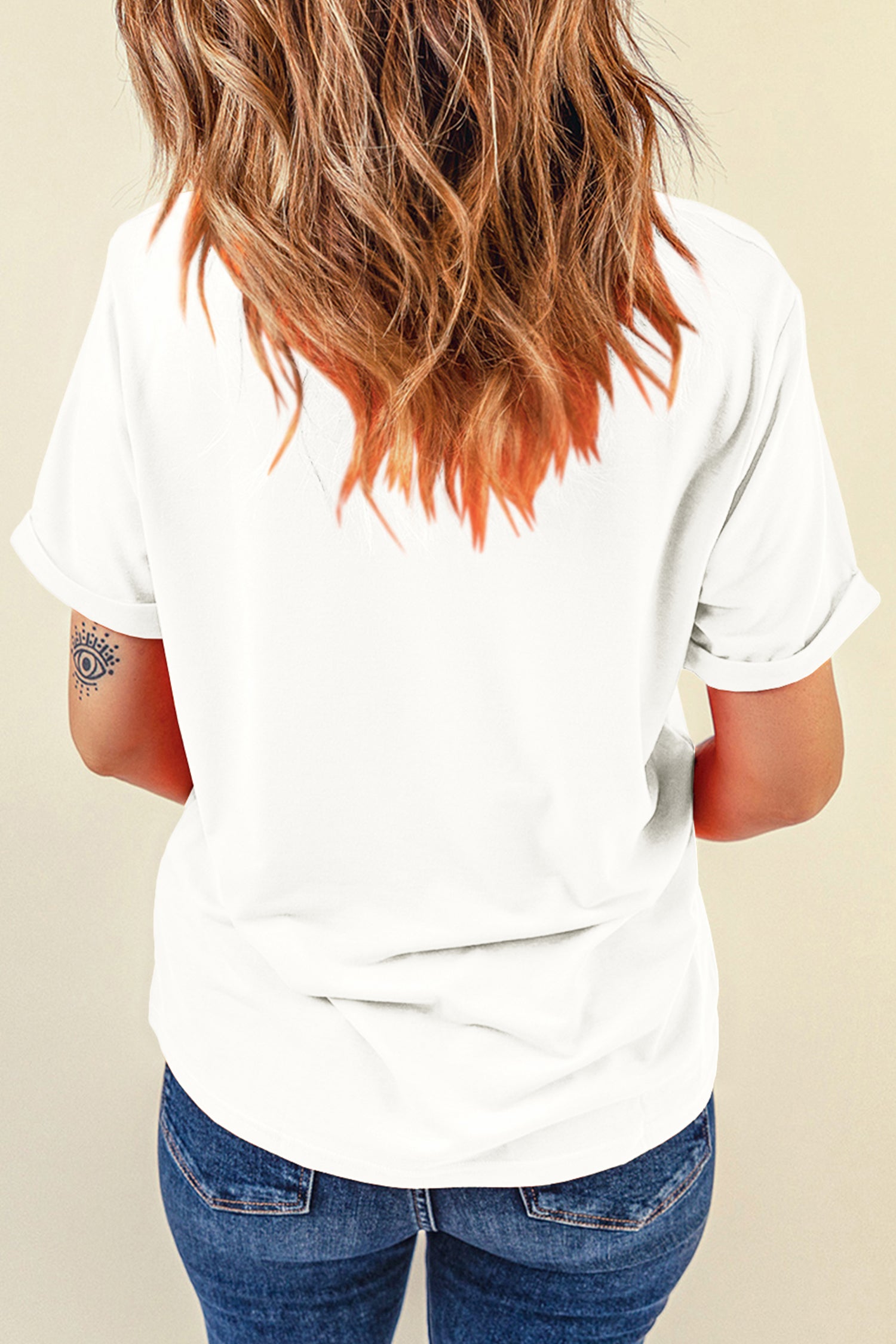 White MAMA Bow Retro Baseball Printed Tee