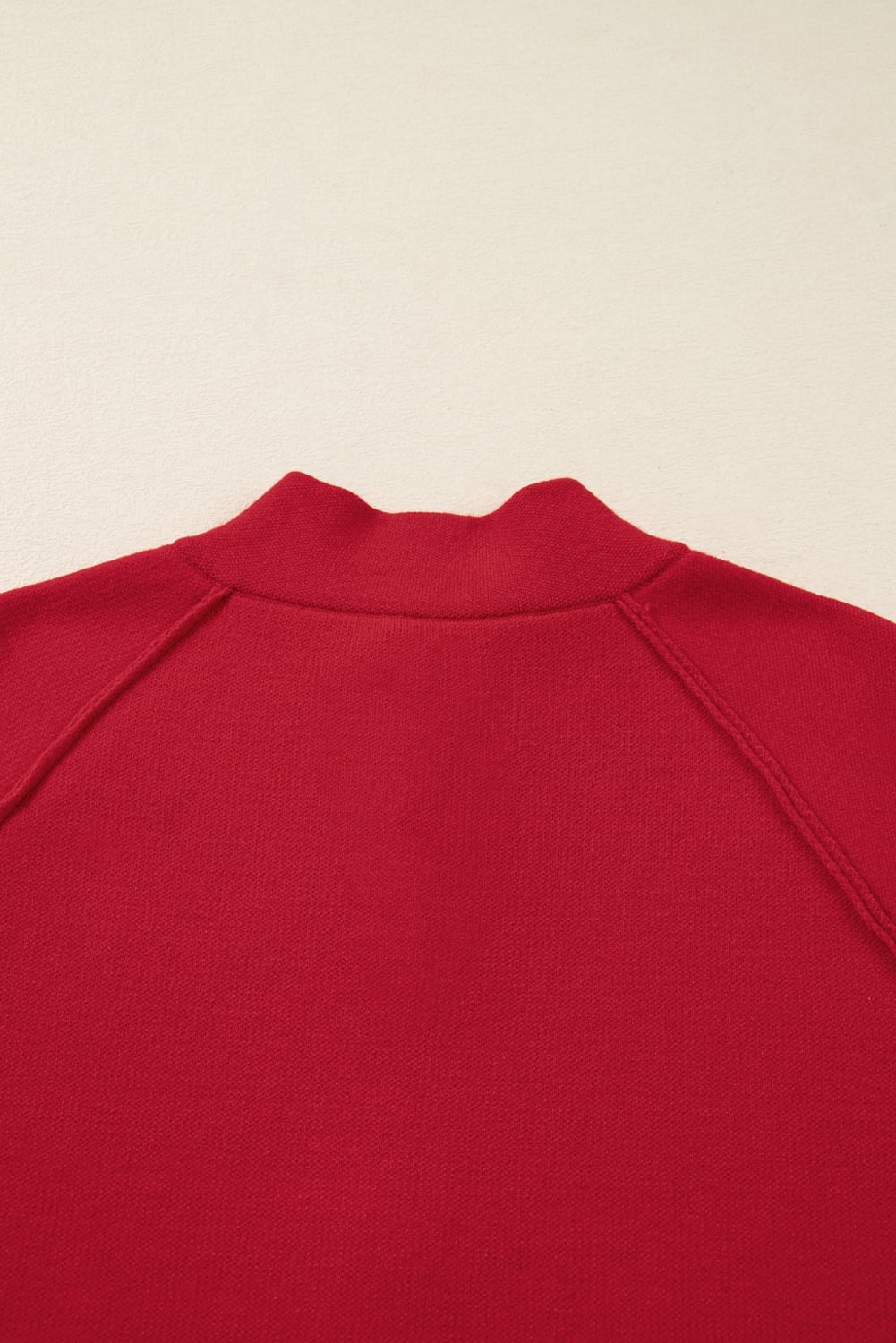 Fiery Red Collared Button Front Wrapped Cardigan Jacket