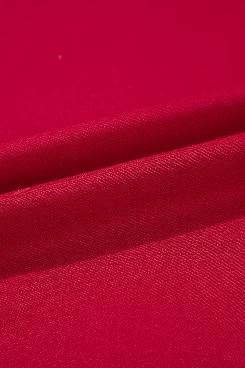 Fiery Red Contrast Bow Decor Dropped Sleeve Crewneck Sweatshirt
