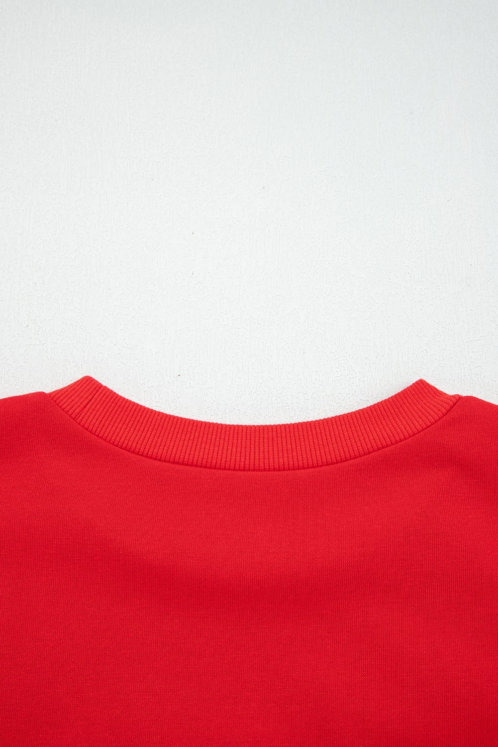 Fiery Red How Bout Them Dawgs Embroidered Script Balloon Sleeve Sweatshirt