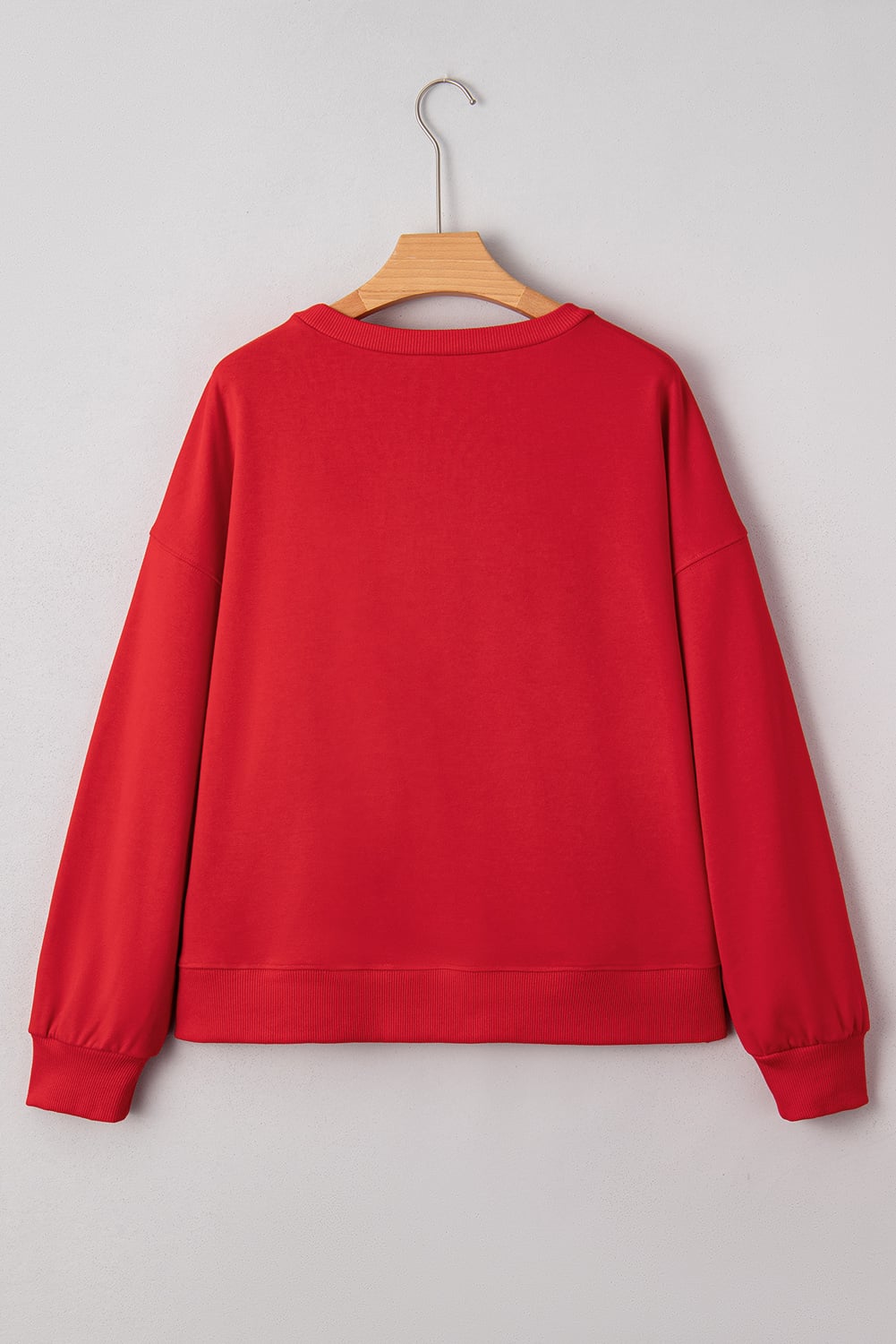 Fiery Red Merry Script Holiday Christmas Graphic Sweatshirt