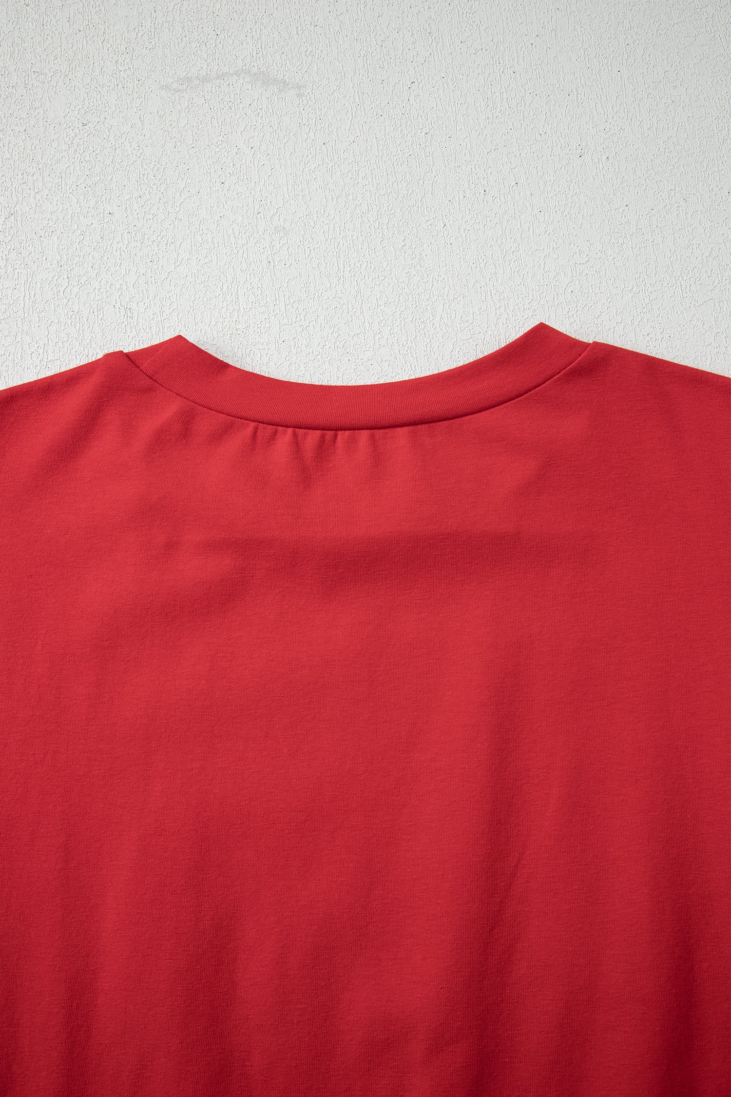 Fiery Red Stars Stripes Short Puff Sleeve Top