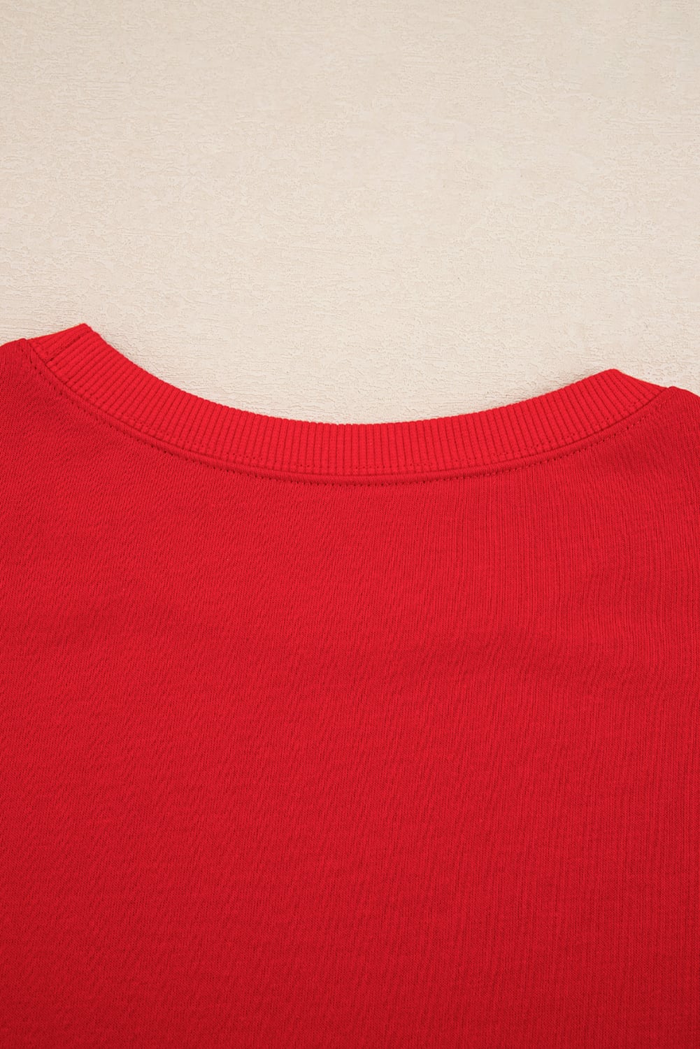 Fiery Red Varsity Stripe Detail Drop Shoulder Pullover Mini Skort Set