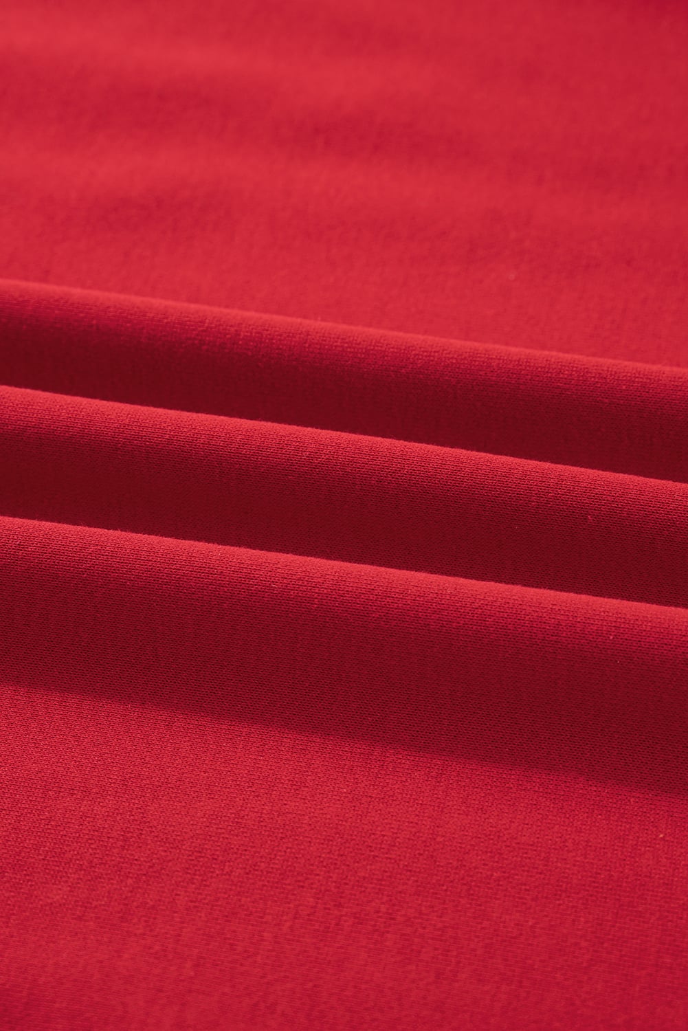Fiery Red Varsity Striped Detail Crew Neck Plus Sweatshirt