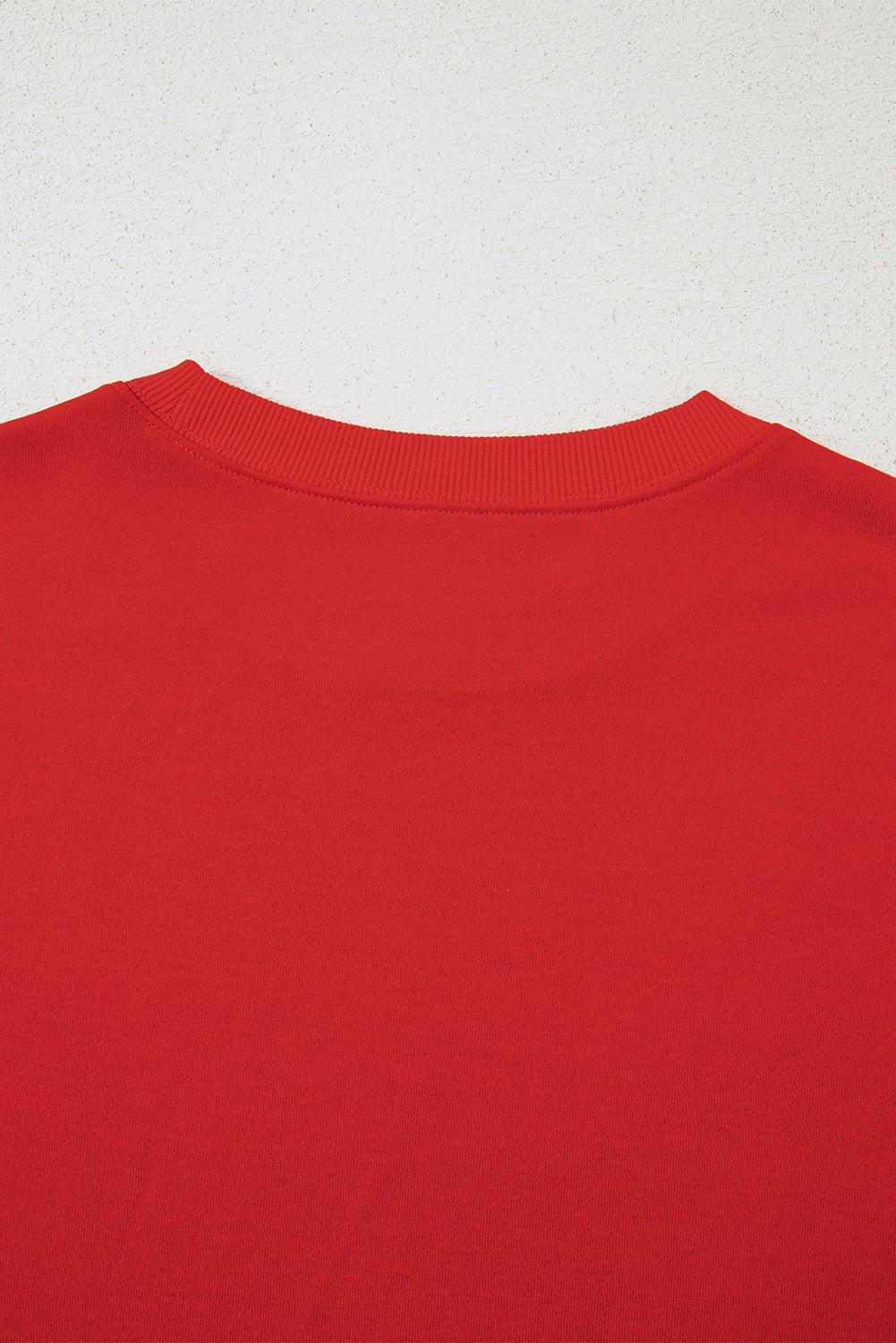 Fiery Red Varsity Striped Detail Drop Shoulder Oversized Sweatshirt