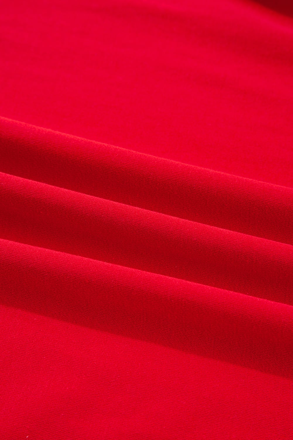 Fiery Red Varsity Striped Sleeve Drop Shoulder Sweatshirt and Short Set