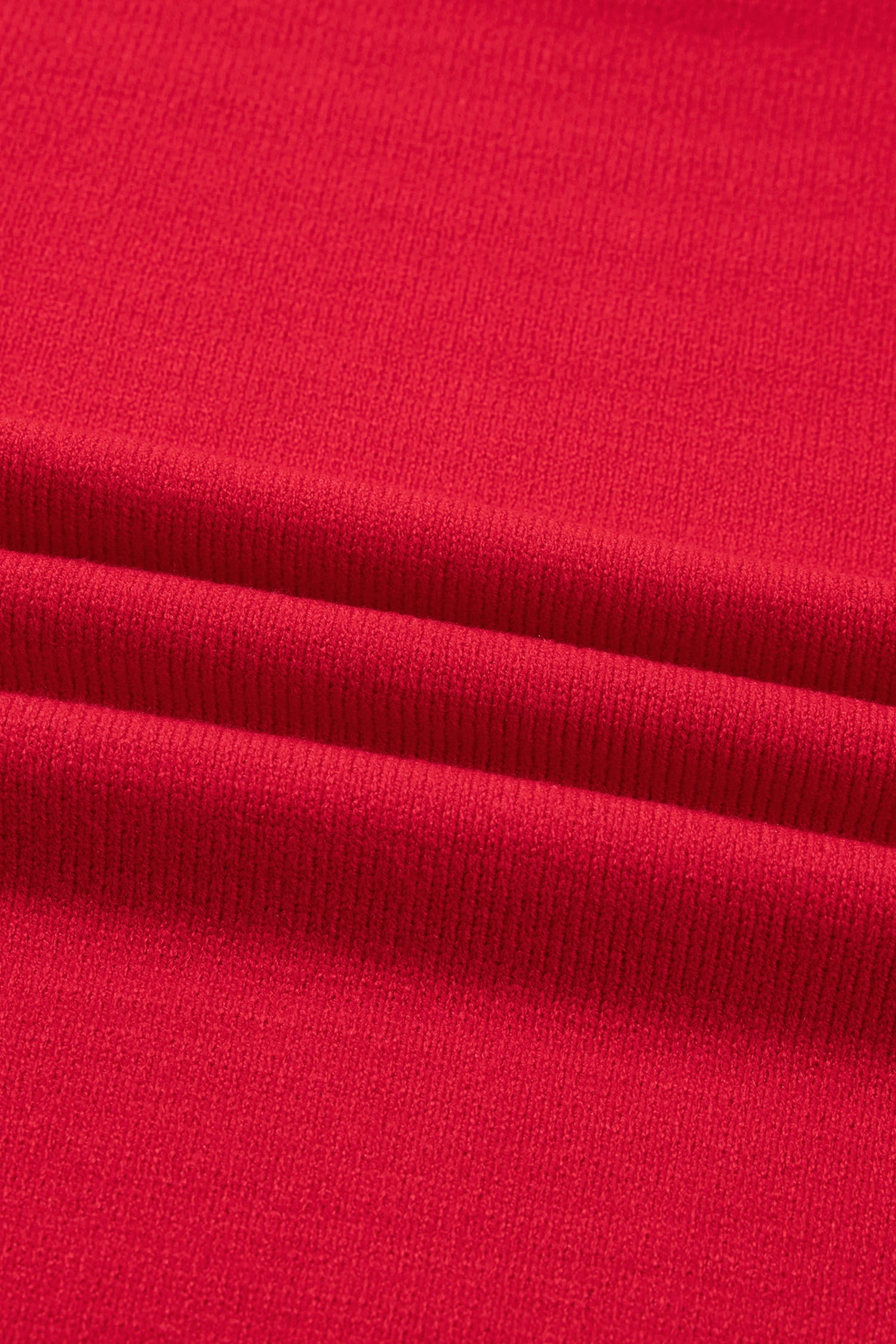 Fiery Red YEEHAW Embroidered Letter Loose Short Sleeve Sweater