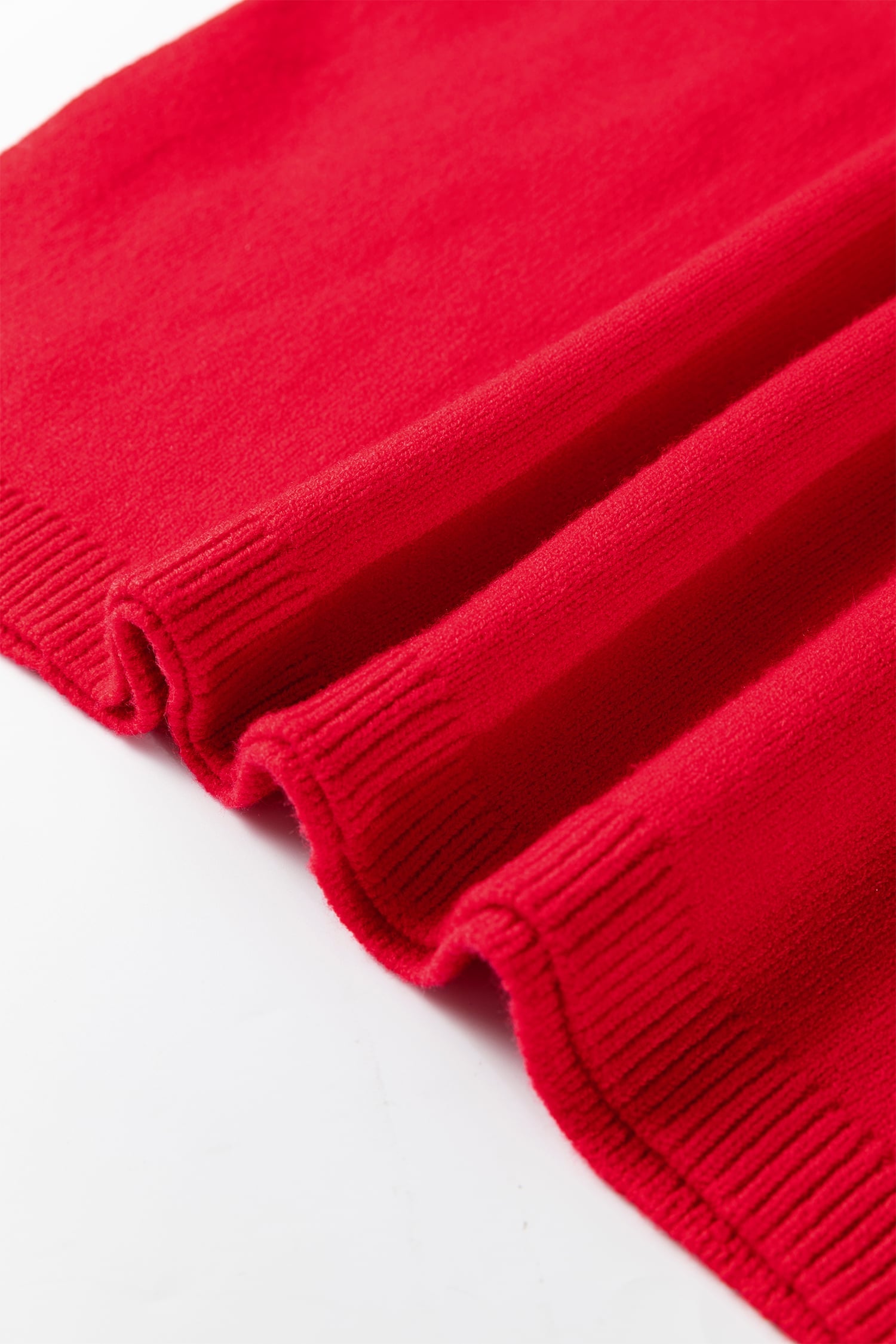 Fiery Red YEEHAW Embroidered Letter Loose Short Sleeve Sweater