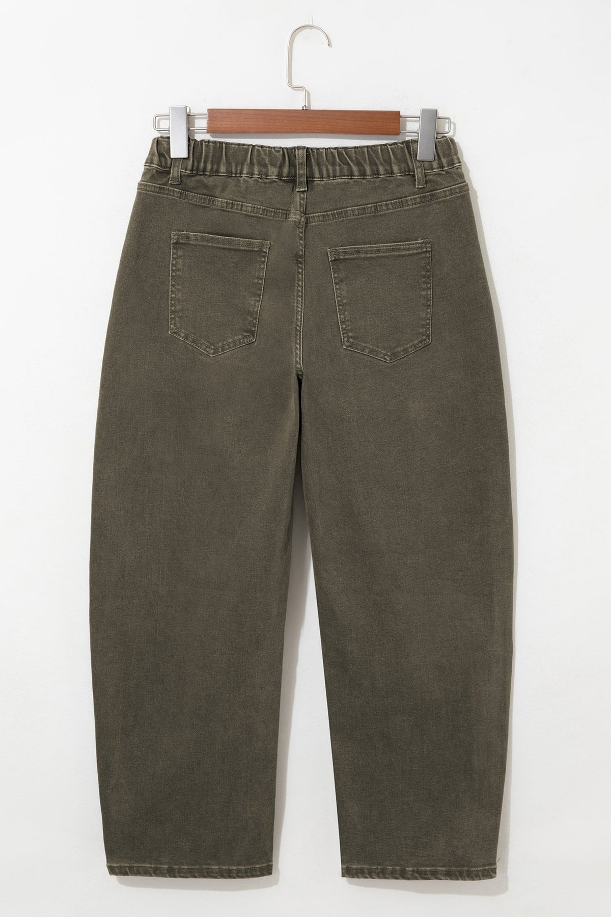Four Leaf Clover Sequin Mallard Graphic Ankle Length Barrel Jeans