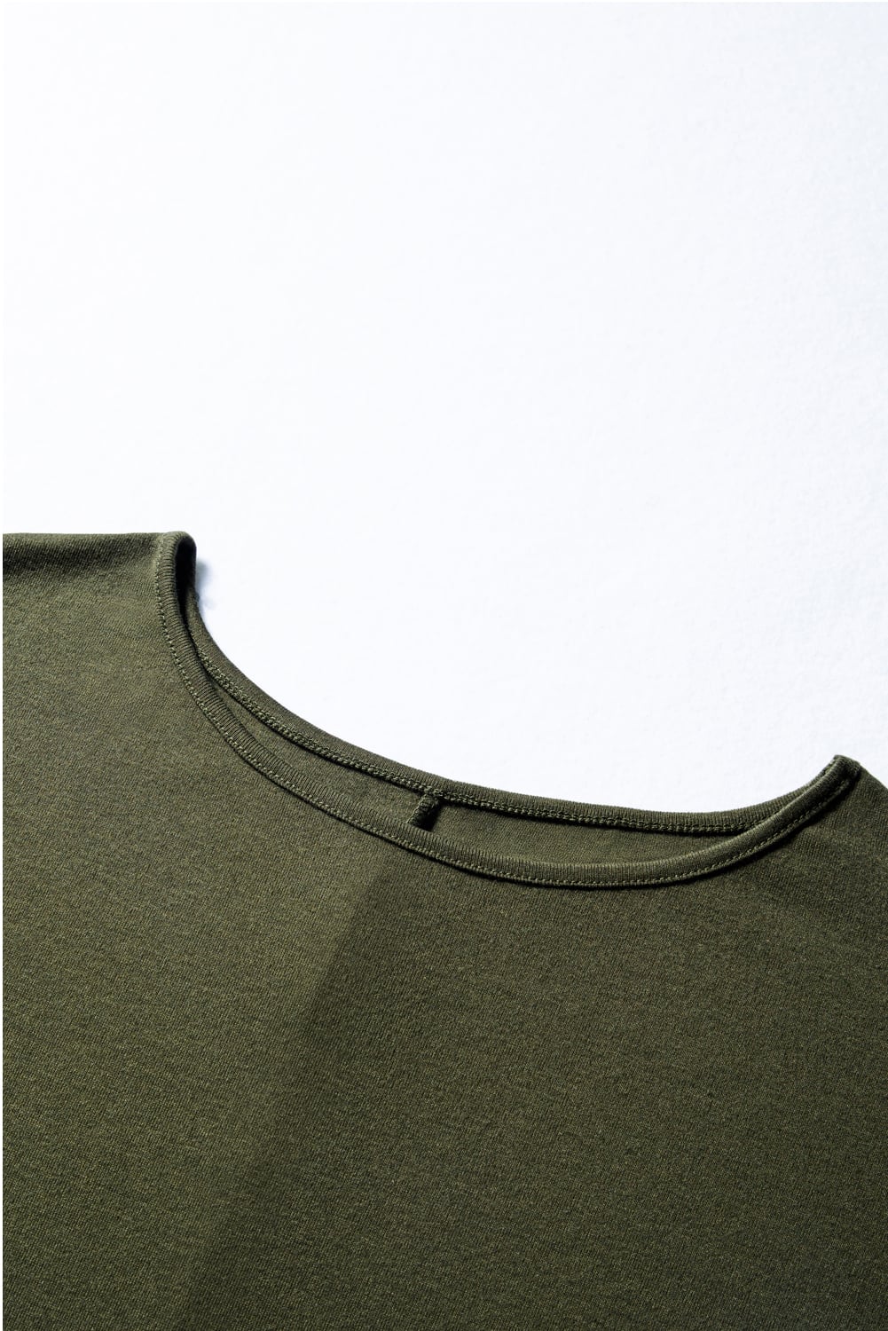 Four Leaf Clover Solid Color Extended Cuffs Long Sleeve Top