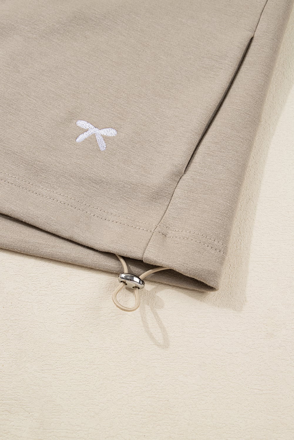 Goat Contrast Bow Embroidered Zip Up Jacket Hoodie