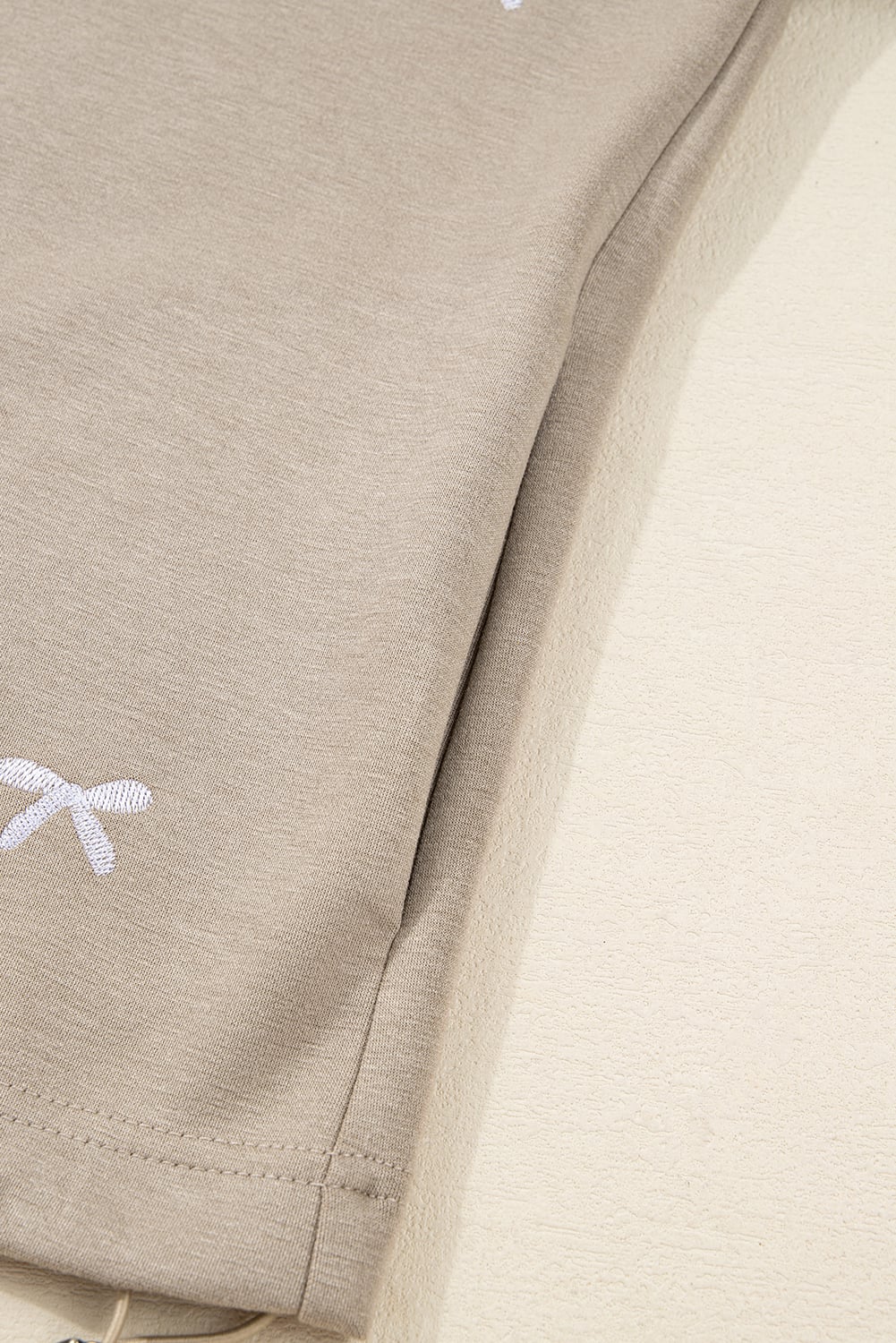 Goat Contrast Bow Embroidered Zip Up Jacket Hoodie