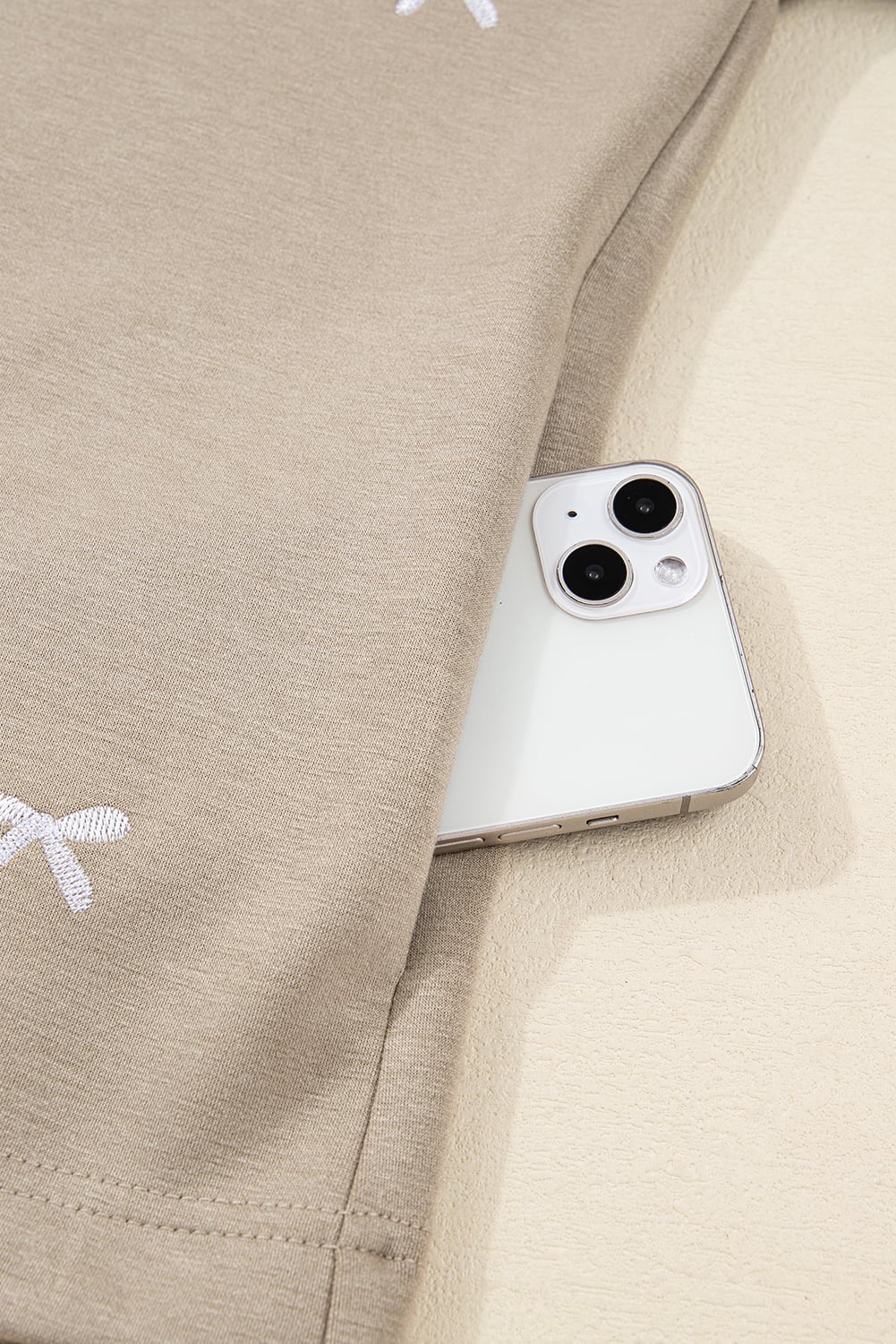 Goat Contrast Bow Embroidered Zip Up Jacket Hoodie