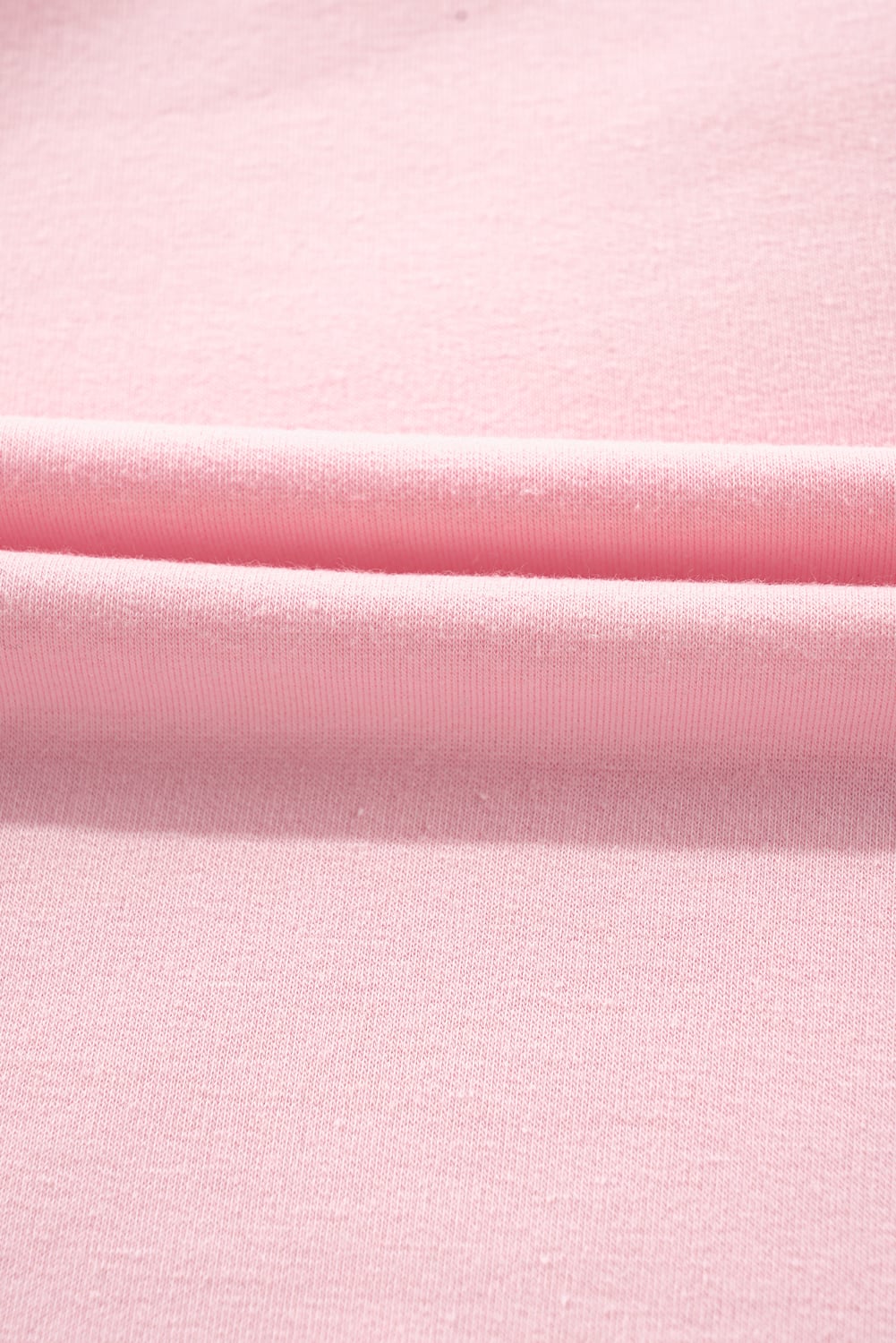 Gossamer Pink Color Block Half Buttoned Ruffled Short Sleeve T Shirt