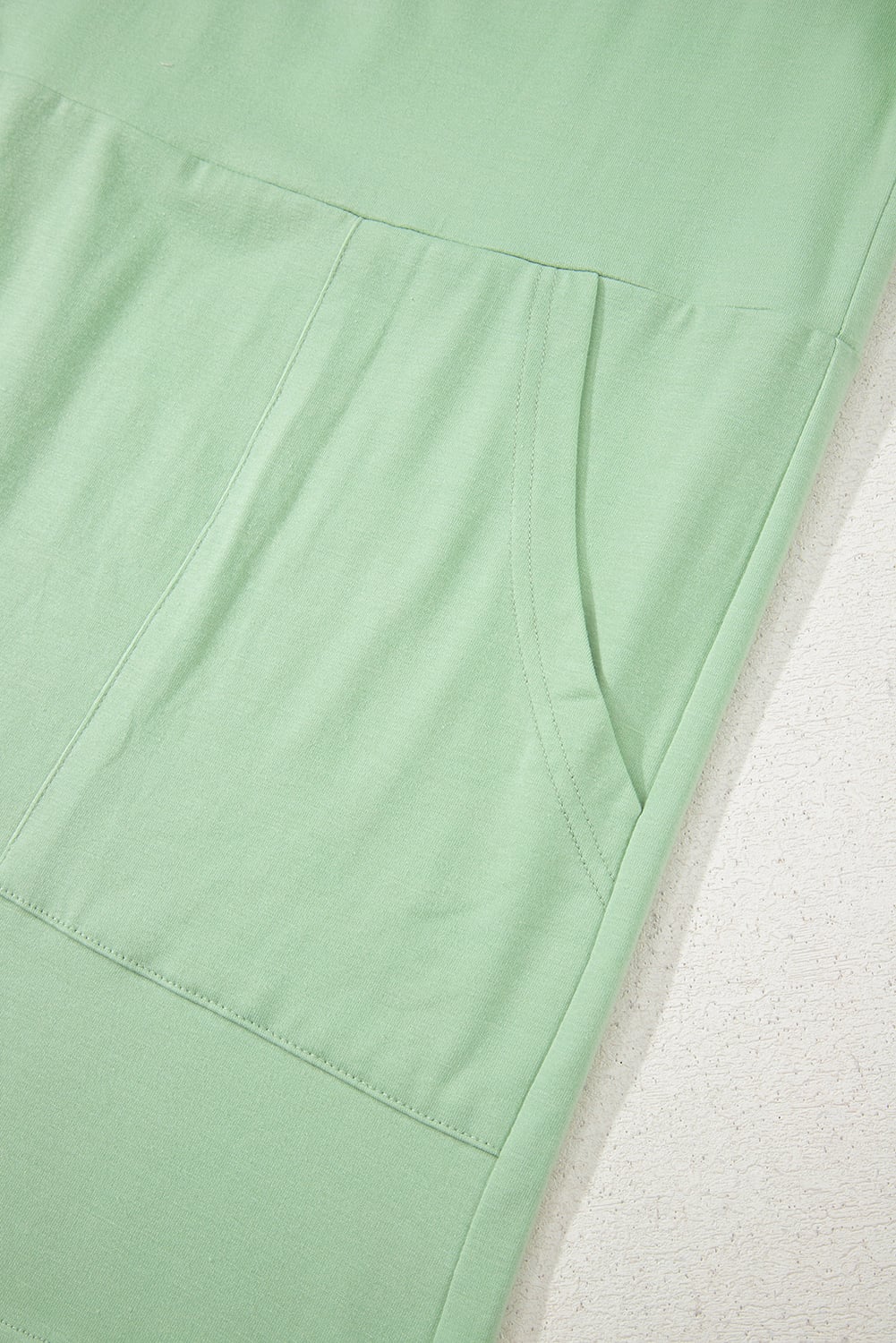 Grass Green Loose Half Sleeve V Neck Knit Romper
