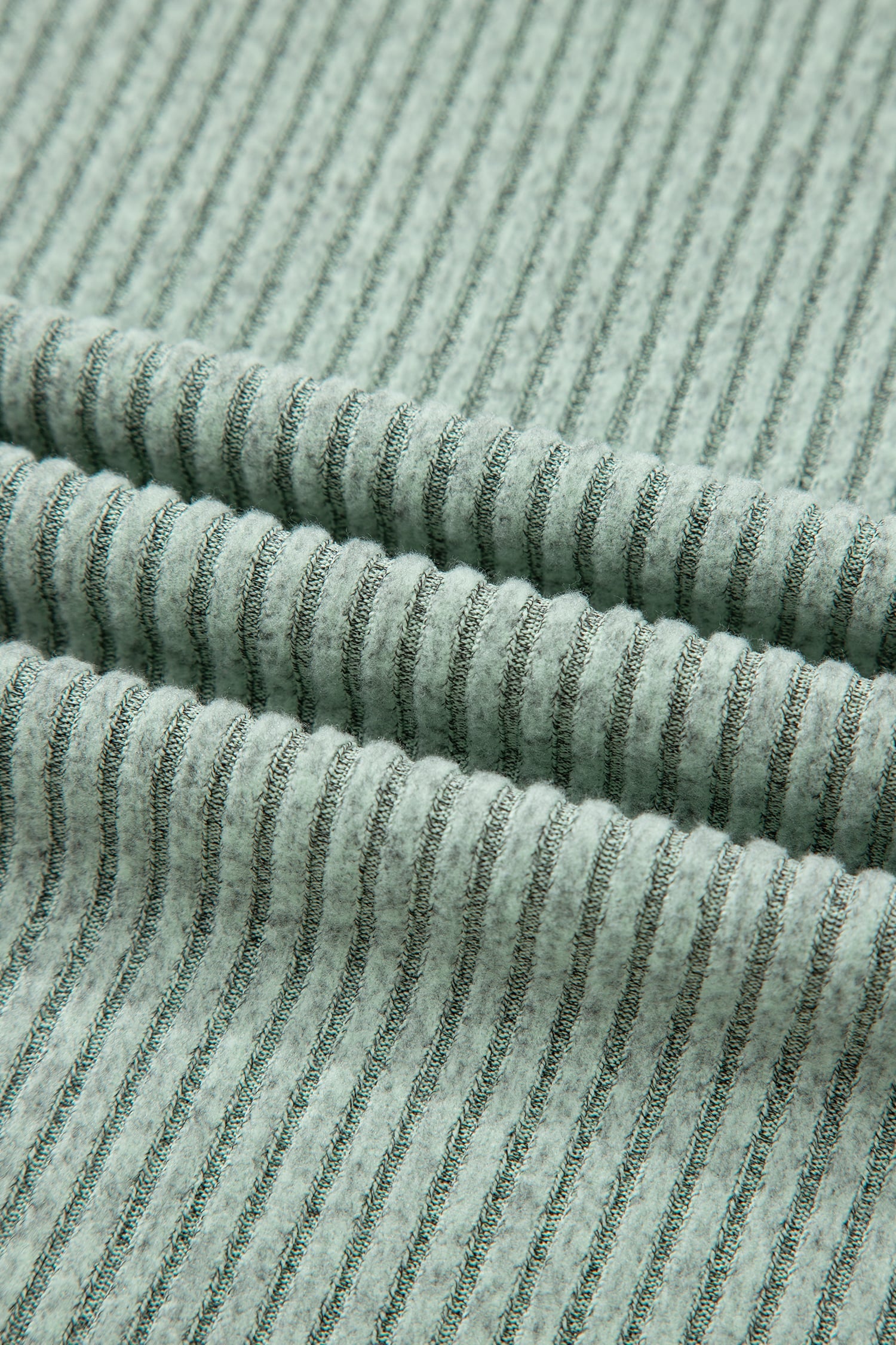Grass Green Ribbed Notched Neck Knit Long Sleeve Leggings Two Pieces Lounge Set